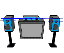 Altavoz central encima de la televisin