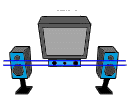 Altavoz central debajo de la televisin