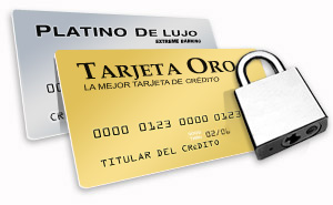 Tarjetas de crdito y candado