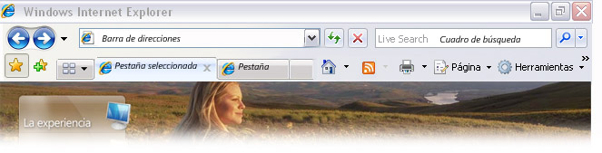 Internet Explorer 7 con barras de herramientas optimizadas