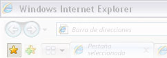 Barra de herramientas de Internet Explorer 7 con mens consolidados